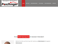 Tablet Screenshot of poschinger-bau.de